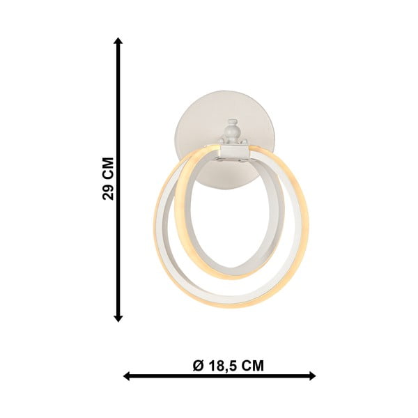 Valge metallist LED seinavalgusti Sezen - Squid Lighting-image-4