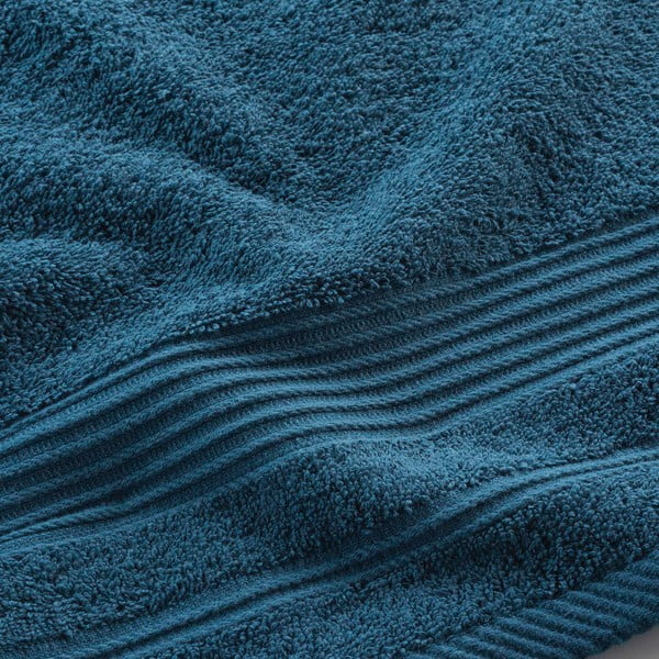 Tumesinine puuvillane froteerätik 50x90 cm Tendresse - douceur d'intérieur-image-2