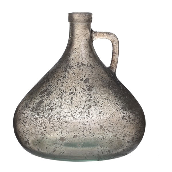 Skleněná váza Goose, 18 cm, šedá