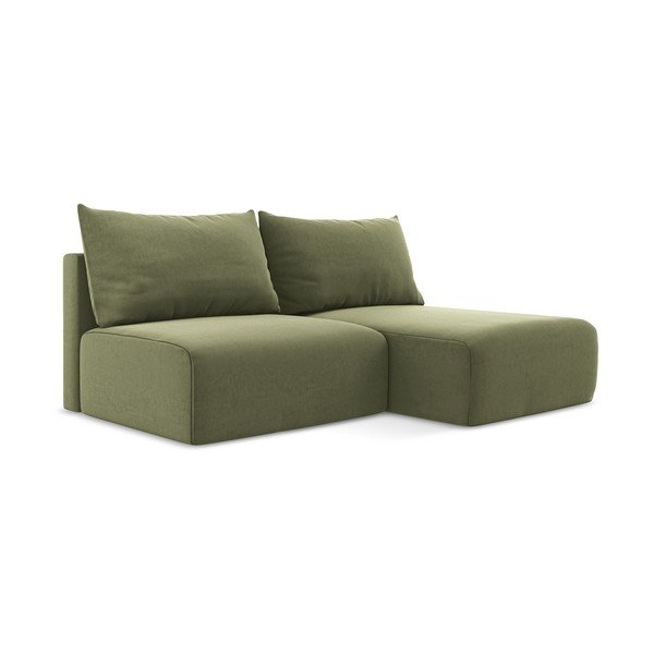 Roheline sametdiivanvoodi/panipaigaga nurgadiivan (parem nurk/diivanvoodiga) Kalena - Makamii-image-2