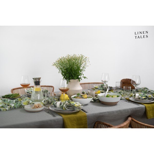 Rohelised lauamatid 4 tk komplektis Lotus - Linen Tales-image-4
