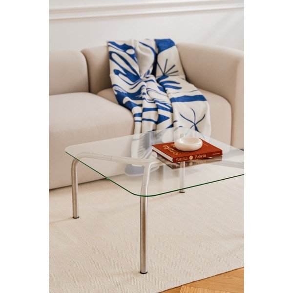 Kohvilaud klaasist pealispinnaga hõbedases värvitoonis 60x80 cm Uku - noo.ma-image-4