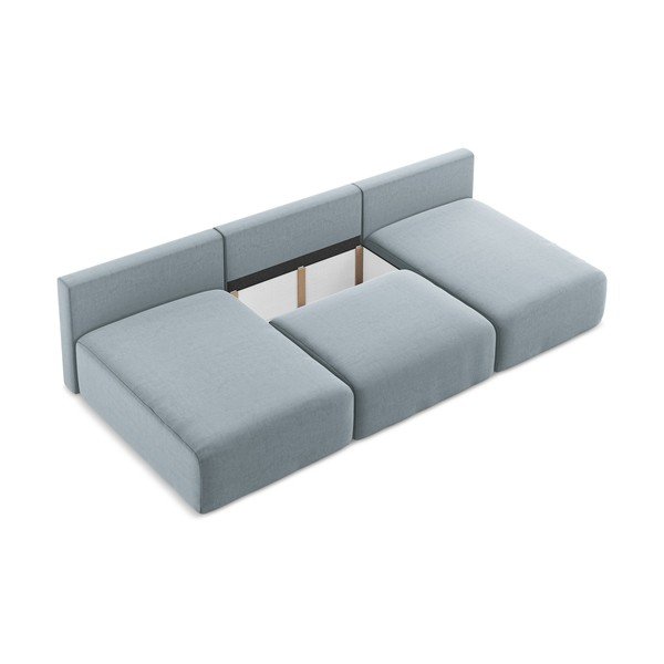 Sinine sametdiivanvoodi/panipaigaga nurgadiivan (U-kujuline) Kalena - Makamii-image-4