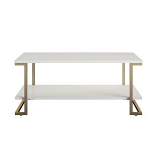 Valge ja kuldne kohvilaud , 106 x 45 cm Camila - CosmoLiving by Cosmopolitan