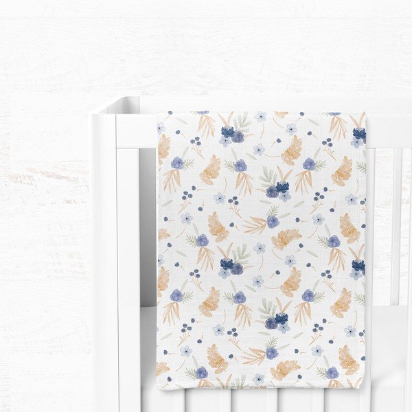 Valge musliinist beebitekk 75x100 cm Mina - Mijolnir-image-3