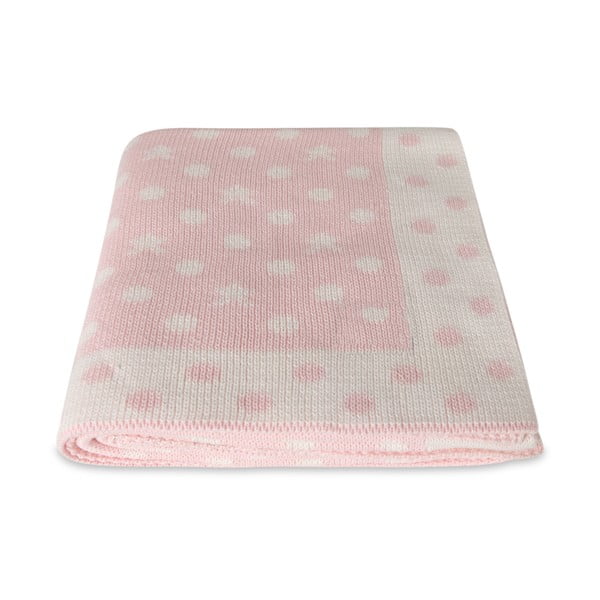 Roosa Baby Baby Dots puuvillane tekk, 90 x 90 cm - Homemania Decor-image-2