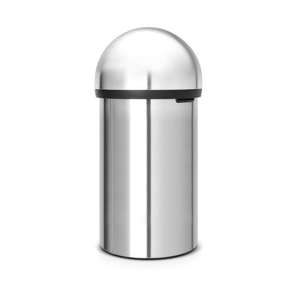 Matt hõbedane terasest prügikast 60 l Push Bin - Brabantia-image-2
