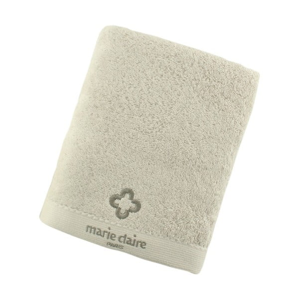 Šedý ručník z česané bavlny Marie Claire, 90 x 50 cm