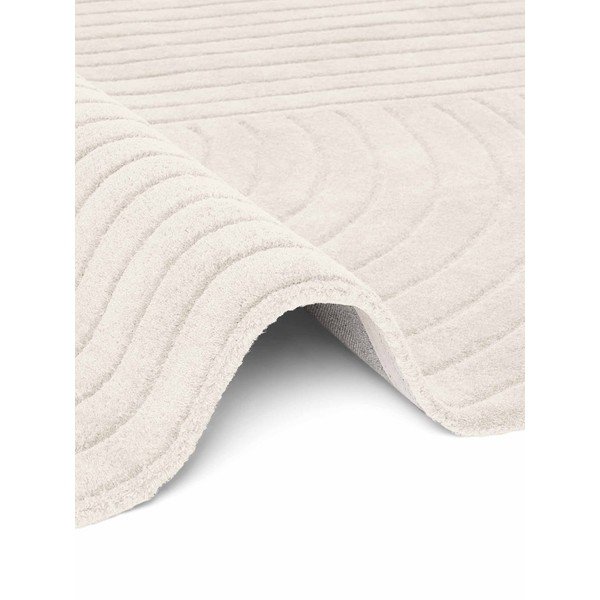 Kreemikas käsitsi kootud villane ümmargune vaip ø 120 cm Arcura - Vikosa-image-4