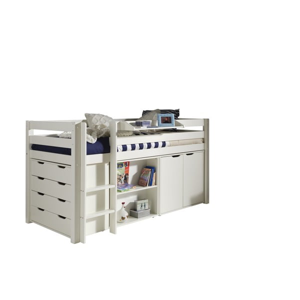 Valge männi voodi 90x200 cm PINO - Vipack-image-2