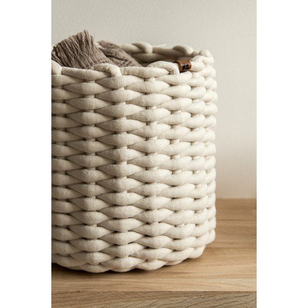 Riidest korv ø 25x25 cm Peach Skin Round M - Bigso-image-3