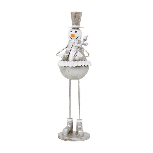 Dekorace Archipelago Silver Bell Snowman, 26 cm