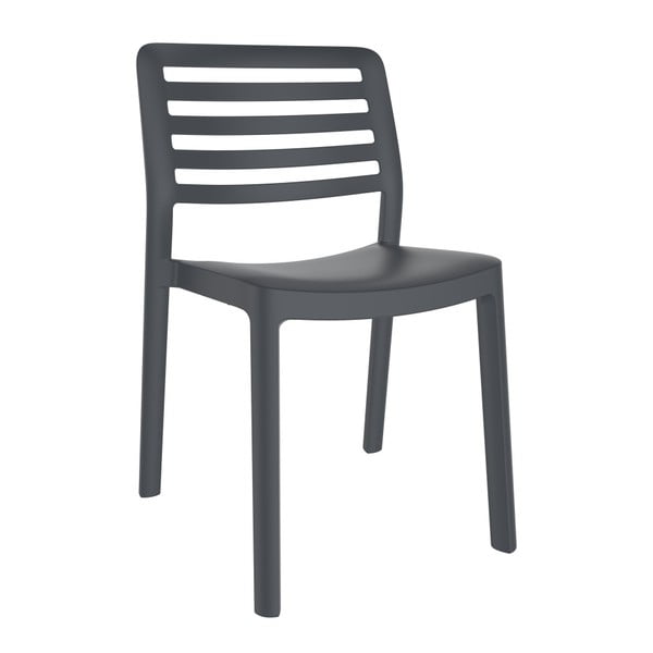 Sada 4 tmavě šedých zahradních židlí Resol Wind-image-1