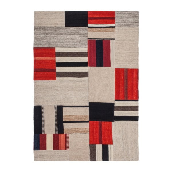 Béžovo-červený koberec Intenso, 160x230cm