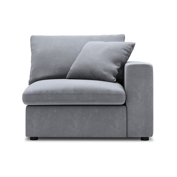 Šedá rohová část modulární manšestrové pohovky Windsor & Co Sofas Galaxy, pravý roh