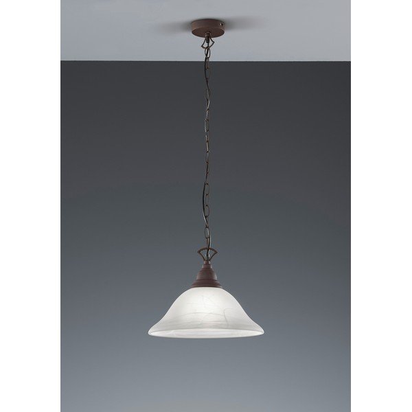 Tumehall metallist ripplamp klaasist varjuga, ø 33,5 cm Country - Reality-image-1