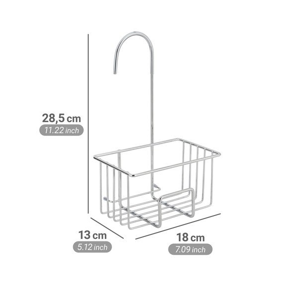 Hõbedane roostevabast terasest rippuv vannitoariiul Milito - Wenko-image-4