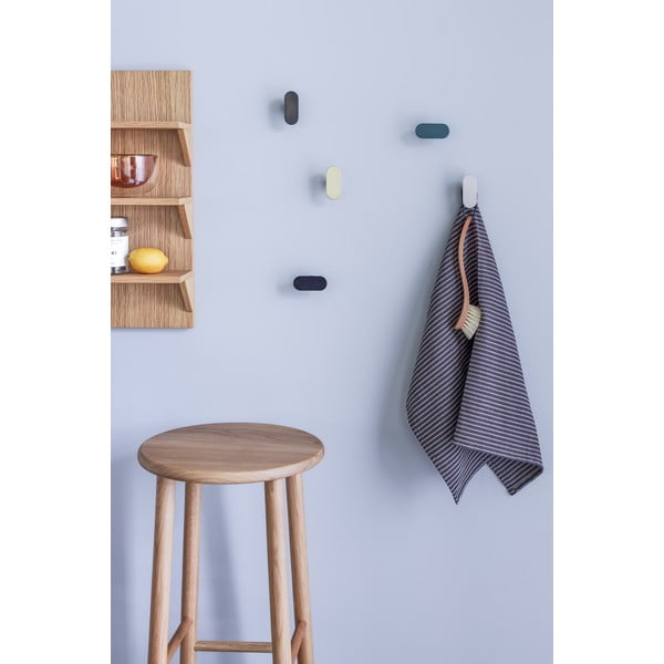 Hõbedane metallist seinakonks Piccolo - Hübsch-image-1