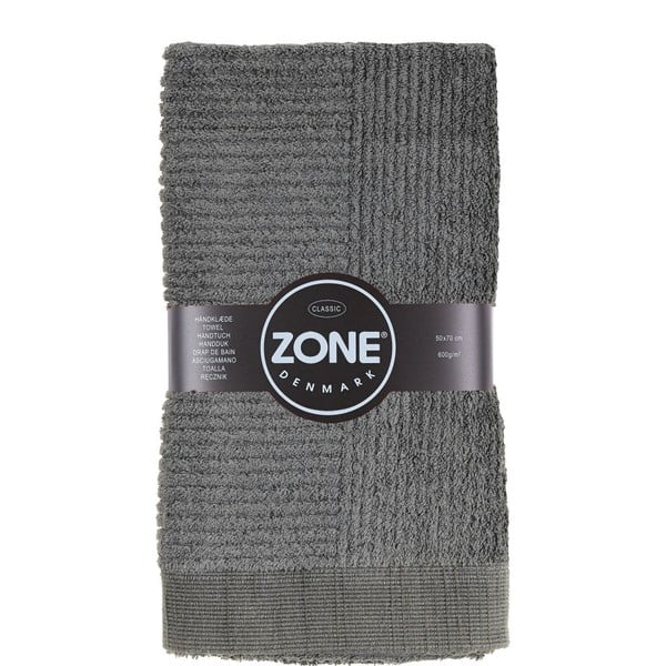 Šedý ručník Zone, 70 x 50 cm