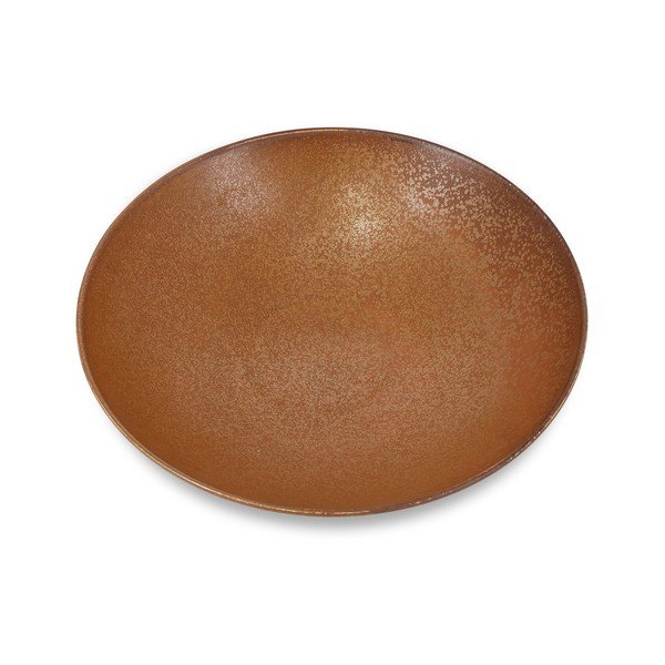 Pruun sügav portselantaldrik ø 26 cm Ovio - BonBistro-image-1