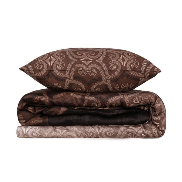 Pruun puuvillane voodipesu kaheinimesevoodile 200x200 cm Pandora - Mijolnir