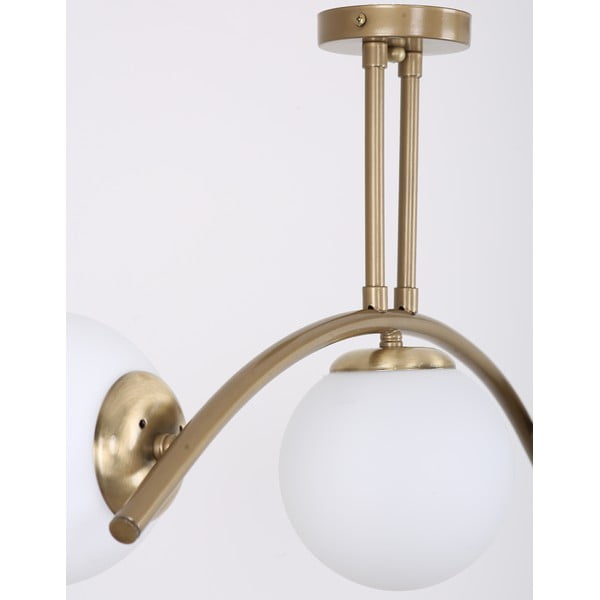 Kuldne-valge klaasist varjuga laevalgusti ø 15 cm Yay - Squid Lighting-image-1