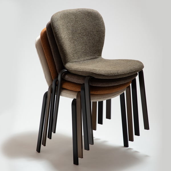 Kreemjas polsterdatud söögitool Heap – DAN-FORM Denmark-image-1