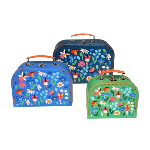 Laste kohvrid 3 komplektis Fairies in the Garden - Rex London-image-2