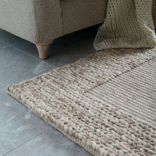 Käsitsi kootud villasegu vaip naturaalses värvitoonis 120x170 cm Rue - Flair Rugs-image-2