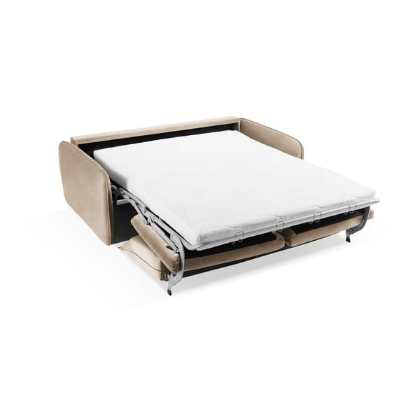 Beež sametist diivanvoodi 194 cm Vienna - Cosmopolitan Design-image-4