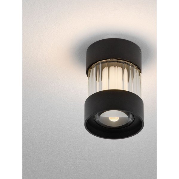 Matt must alumiiniumist hämardatav LED-laevalgusti klaasist varjuga Glovia - Nova Luce-image-2