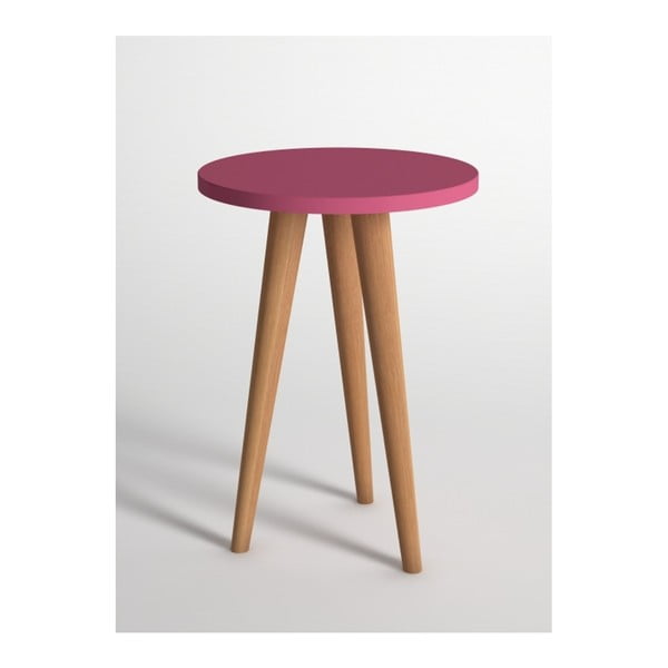Růžový odkládací stolek Monte Roma