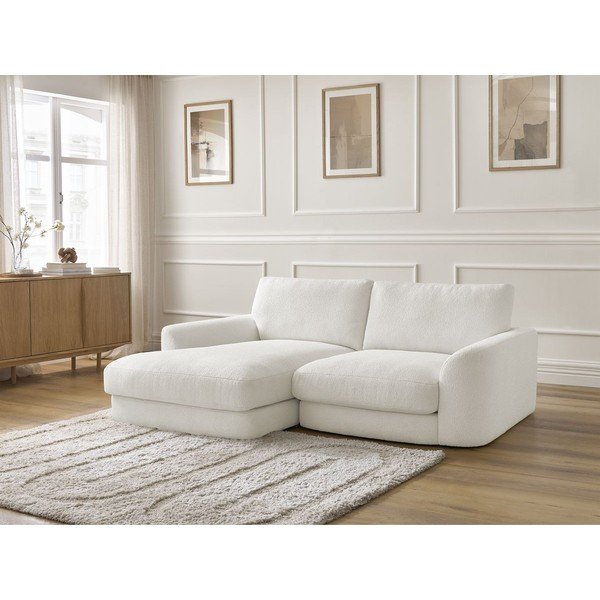 Valge bukleekangast nurgadiivan (vasak nurk) Leonore - Bobochic Paris-image-4