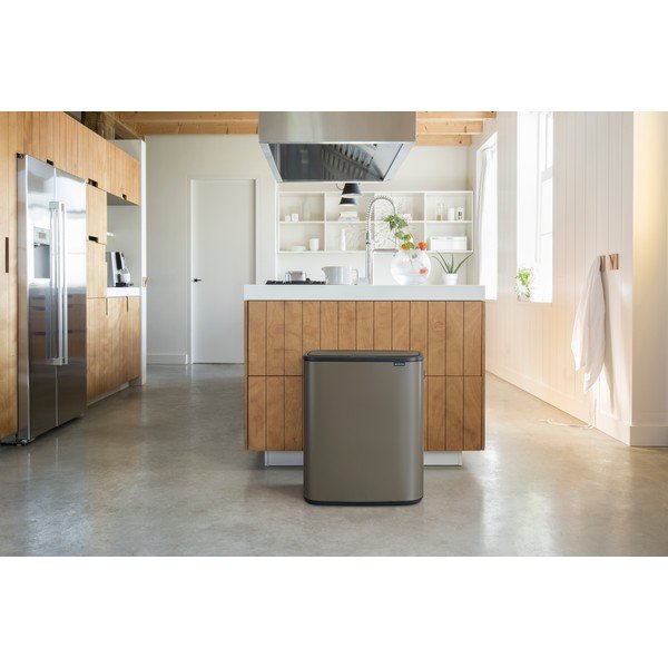 Hall terasest prügikast 60 l Bo Touch Bin - Brabantia-image-1