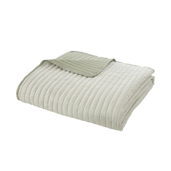 Roheline tepitud voodikate 220x230 cm Stripe - Catherine Lansfield