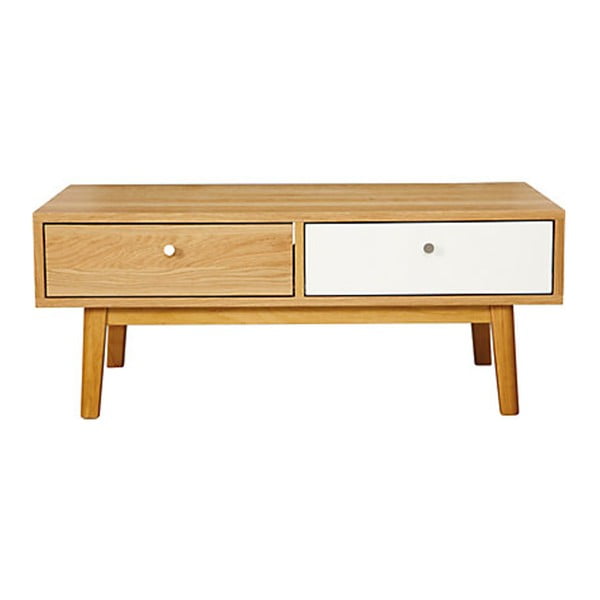 Konferenční stolek v dubovém dekoru se 4 zásuvkami Jitona Merrik-image-1