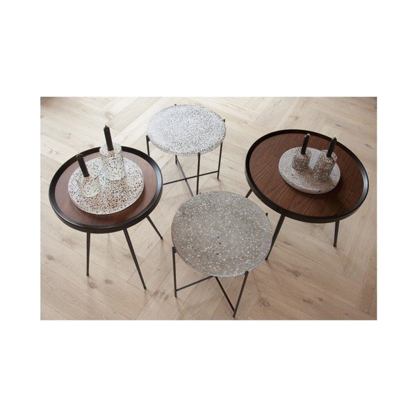 Šedý odkládací stolek Leitmotiv Terrazzo-image-4