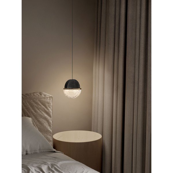 Must metallist hämardatav LED-ripatslamp ø 16 cm Dorin - Nova Luce-image-1