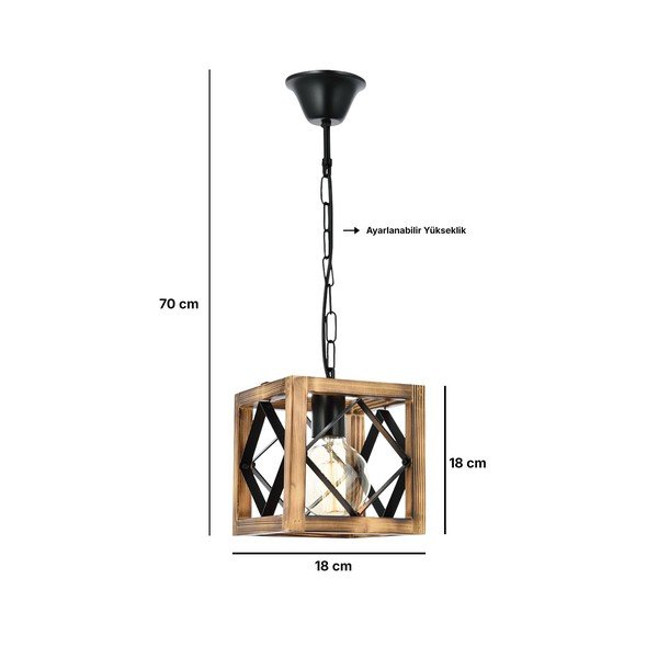 Kuusepuust rippvalgusti Zikzak Rustik - Opviq lights-image-2