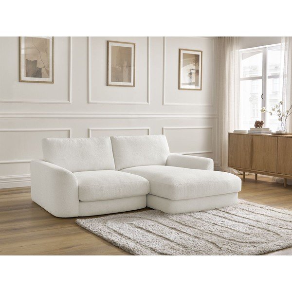 Valge bukleekangast nurgadiivan (parem nurk) Leonore - Bobochic Paris-image-3