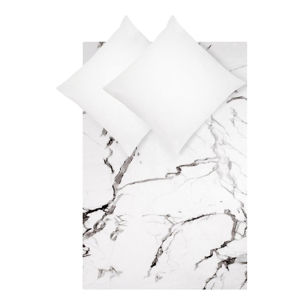 Valge ja must kahekohaline voodipesu puuvillasest perkalist , 200 x 200 cm Malin - Westwing Collection