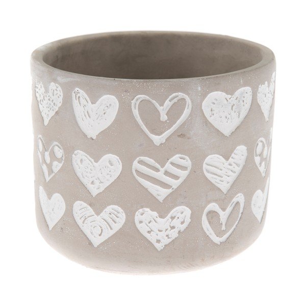 Betoonpott My Garden Hearts, kõrgus 12,5 cm - Dakls