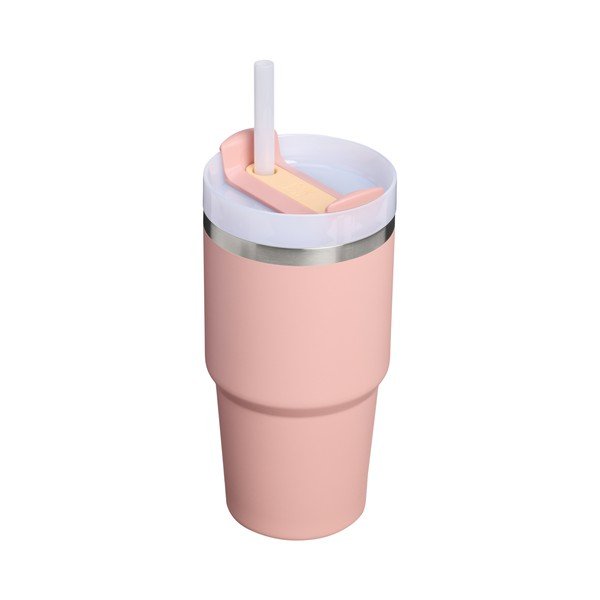 Virsikuvärvi roostevabast terasest termospudel koos kõrrega 600 ml Quencher H2.O FlowState™ Tumble Peach Rose - Stanley-image-2