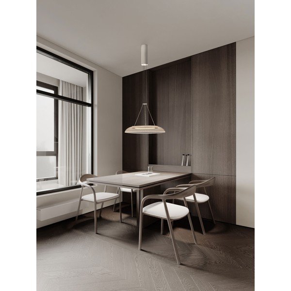 Mattvalge alumiiniumist LED-rippvalgusti akrüülklaasist varjuga, ø 40 cm Mantle - Nova Luce-image-2