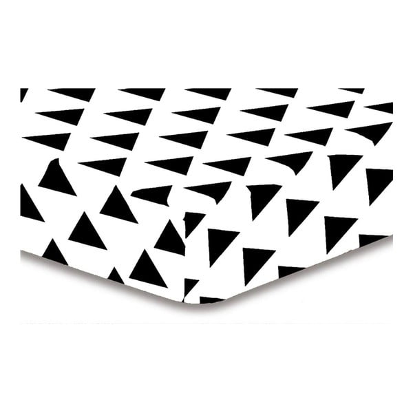 Prostěradlo z mikrovlákna DecoKing Hypnosis Triangles Elena, 120 x 200 cm