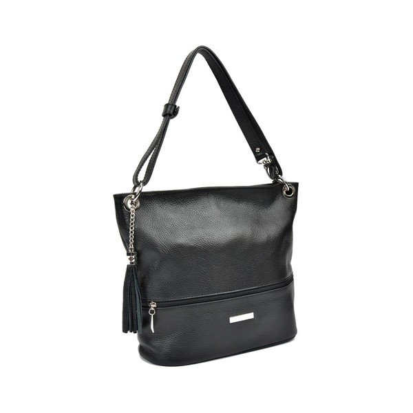 Černá kožená kabelka Anna Luchini Hunna-image-2