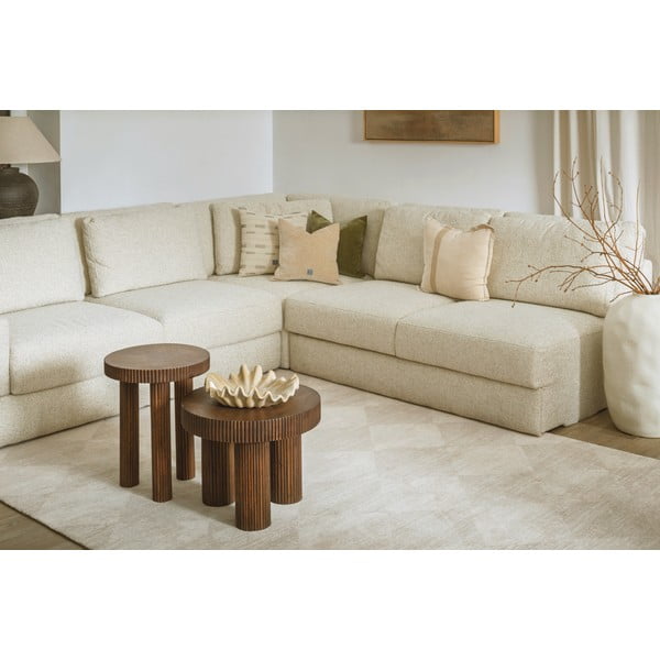 Beež villane vaip 133x190 cm Agnus Checkered - Agnella-image-2