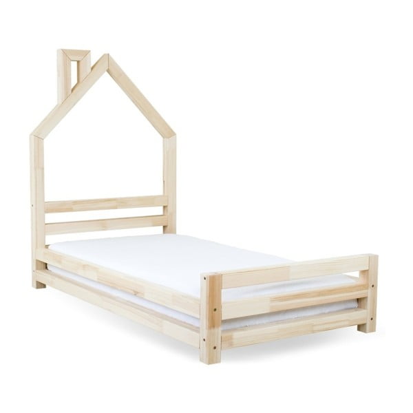 Dětská postel z přírodního smrkového dřeva Benlemi Wally, 90 x 160 cm