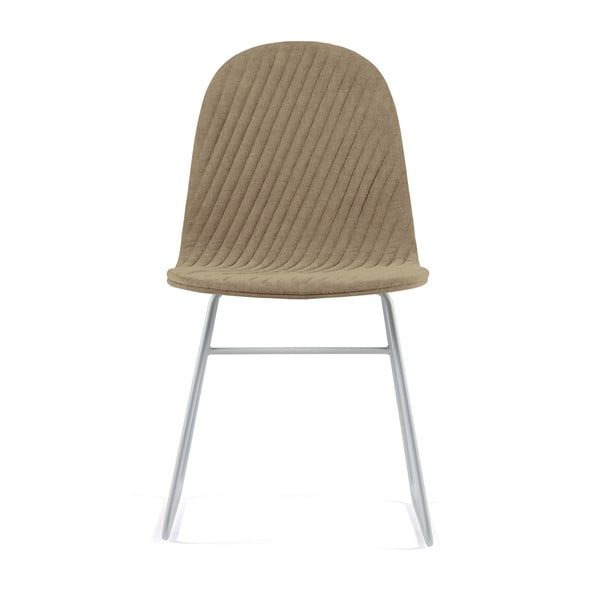 Béžová židle s kovovými nohami Iker Mannequin V Stripe