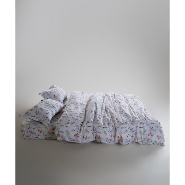 Valge Renforcé puuvillast pikendatud voodipesu kaheinimesevoodile 240x220 cm Floral Dance Autumn - Mila Home Luxury-image-3